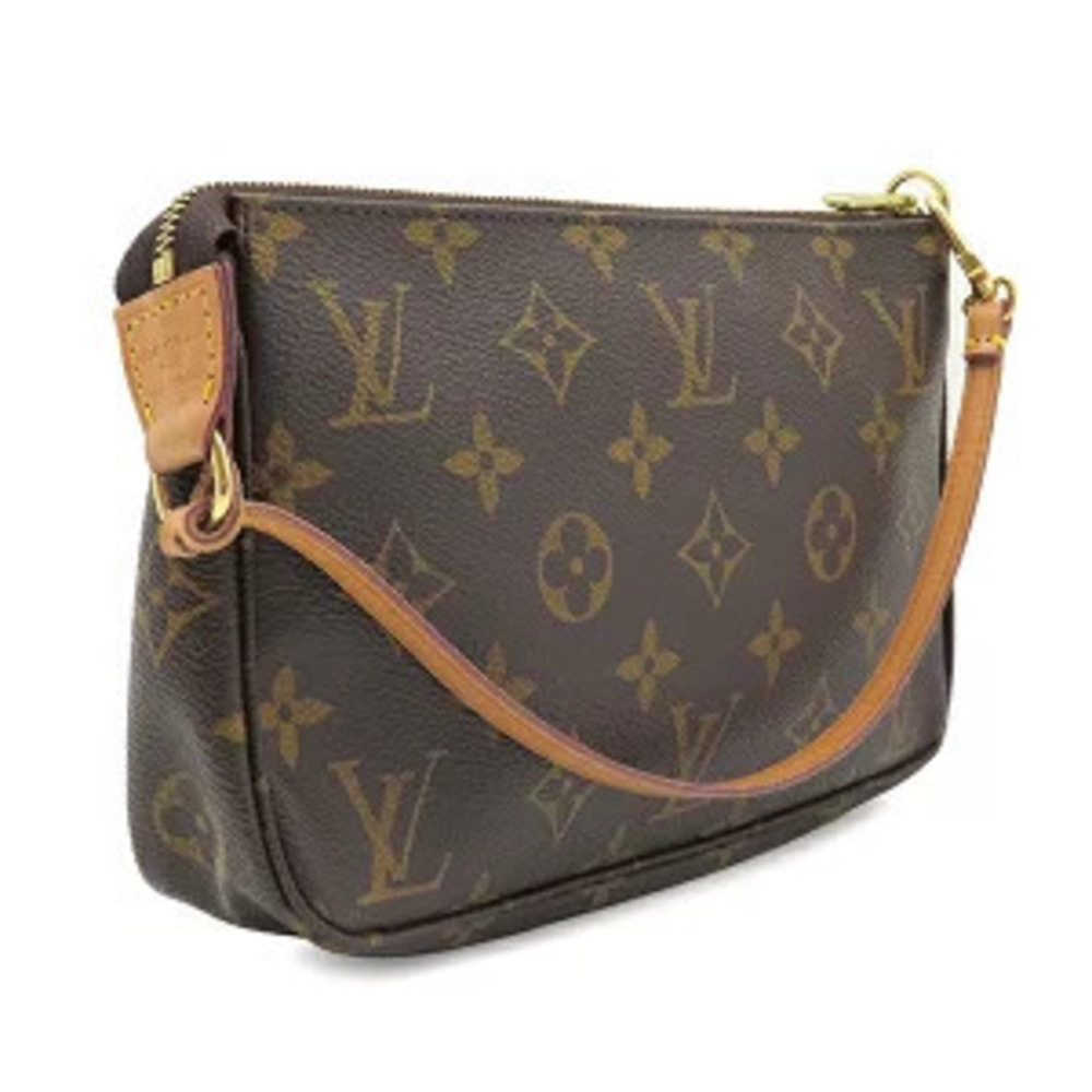 Louis Vuitton Accessoires Accessory Pochette Monogram Canvas Handbag Brown